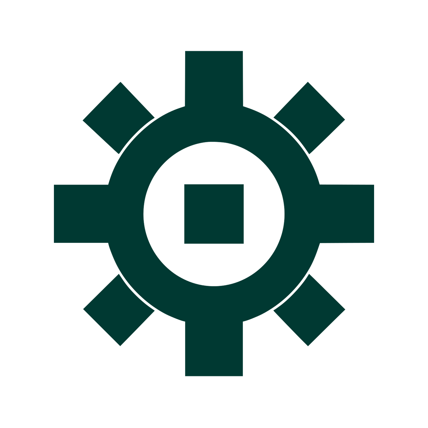Square Hole Gear Logo #003932