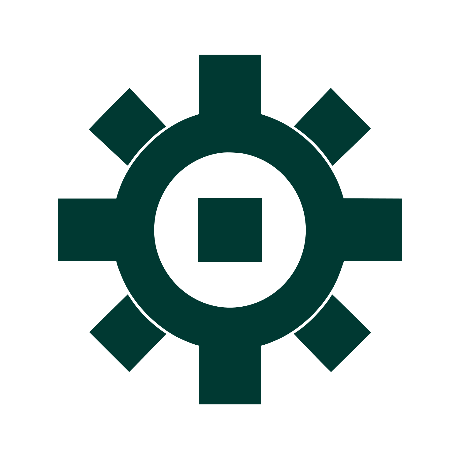 Square Hole Gear Logo #003932