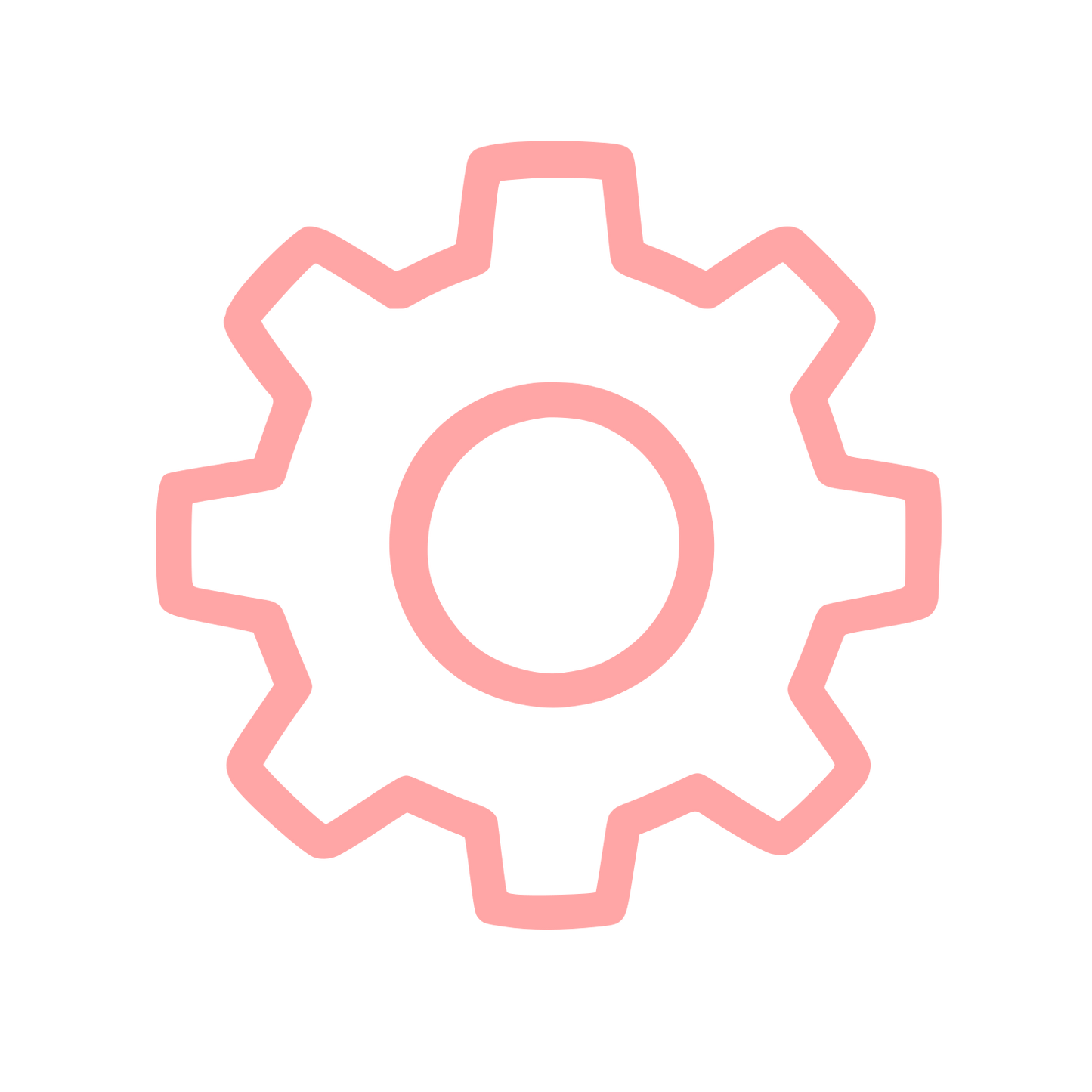 Gear Outline Logo #ffa6a6