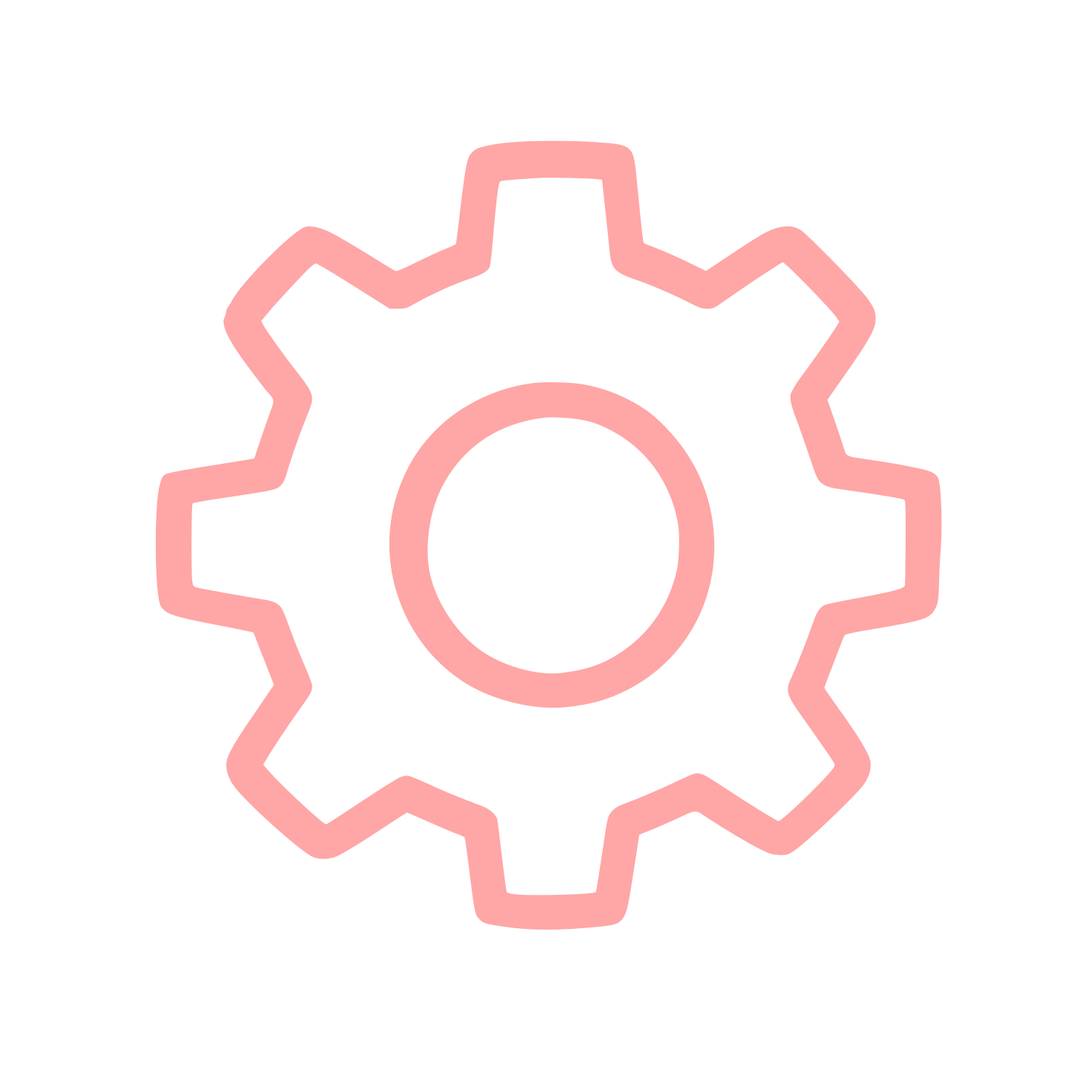 Gear Outline Logo #ffa6a6