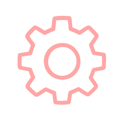 Gear Outline Logo #ffa6a6