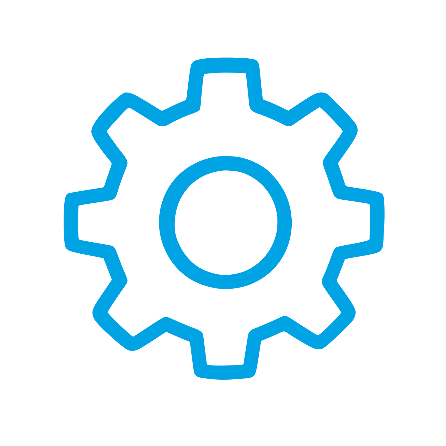 Gear Outline Logo #00a3e4