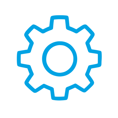 Gear Outline Logo #00a3e4