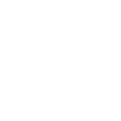 Gear Outline Logo #ffffff
