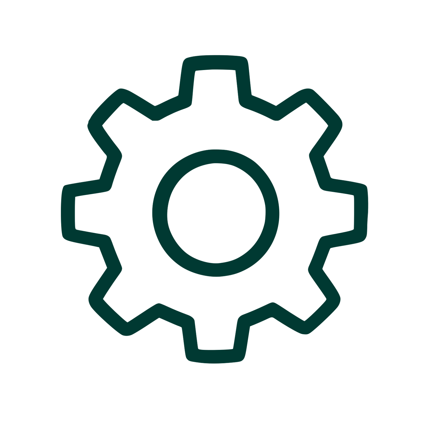 Gear Outline Logo #003932