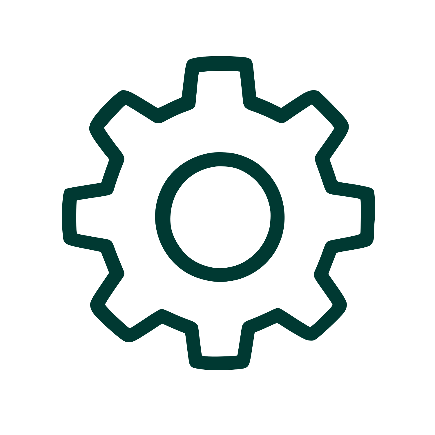 Gear Outline Logo #003932