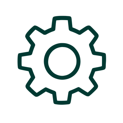 Gear Outline Logo #003932