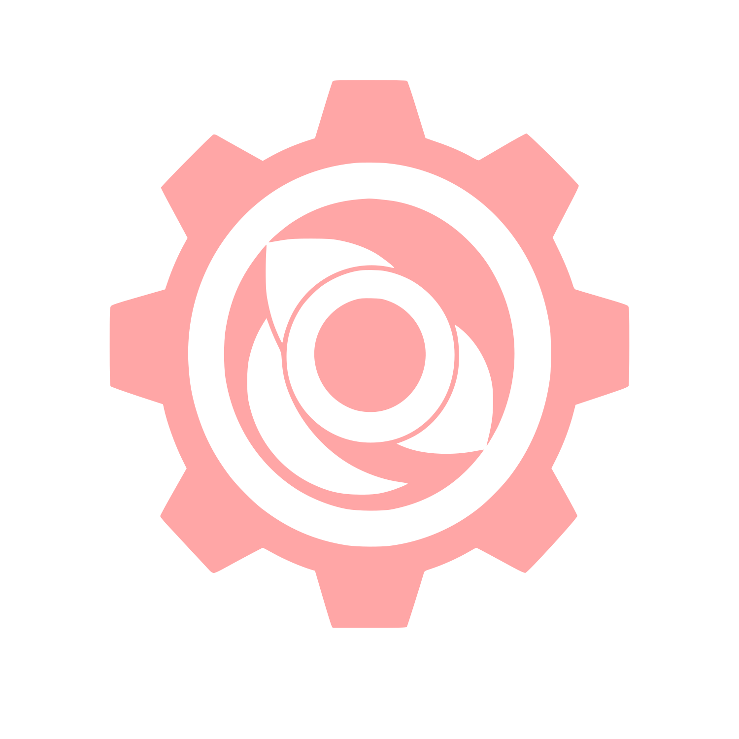 Gear Spiral Eye Logo #ffa6a6