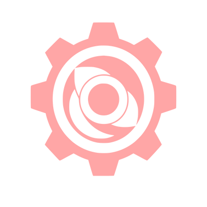 Gear Spiral Eye Logo #ffa6a6