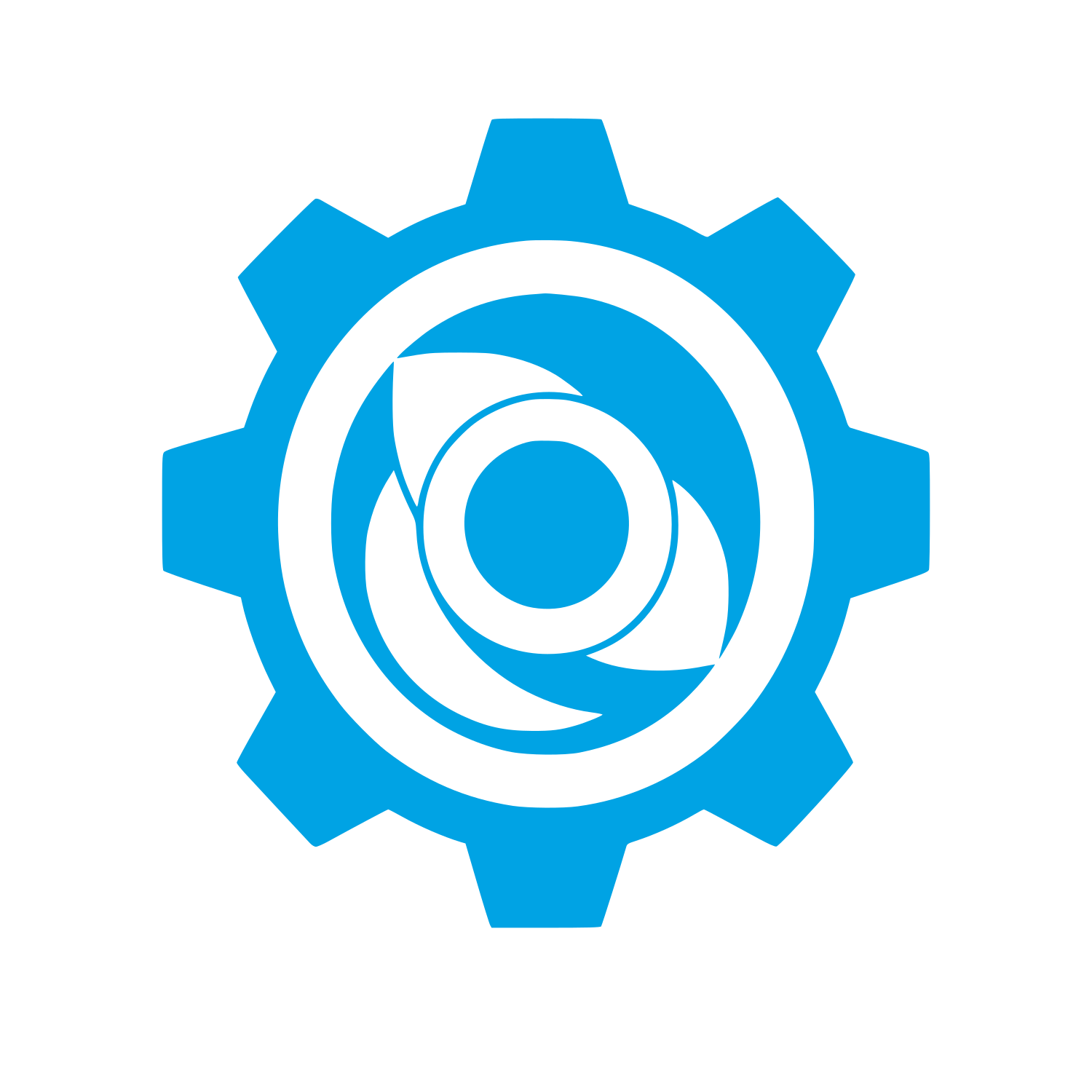Gear Spiral Eye Logo #00a3e4