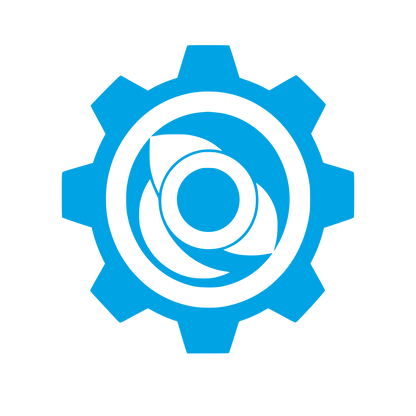 Gear Spiral Eye Logo #00a3e4