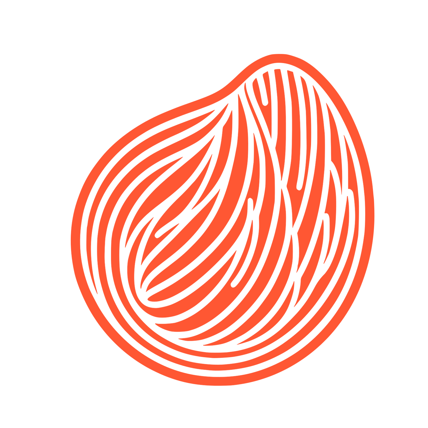 Organic Swirl Emblem #FF5733