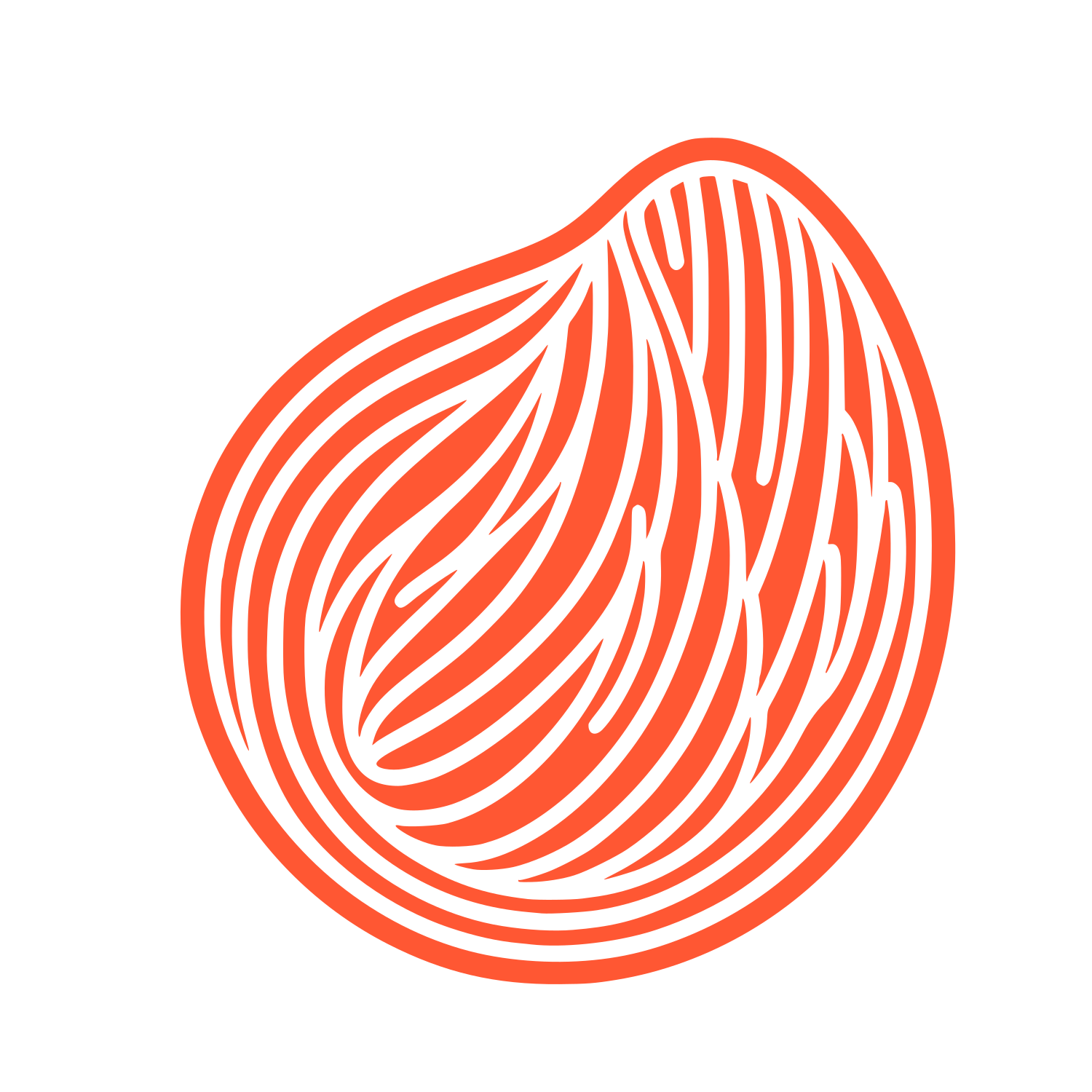 Organic Swirl Emblem #FF5733