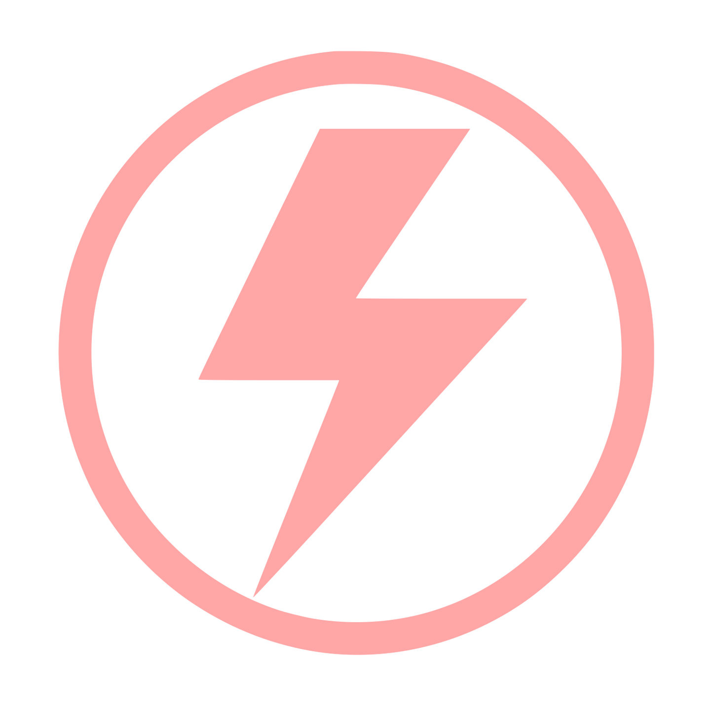 Lightning Bolt Circle Logo #ffa6a6