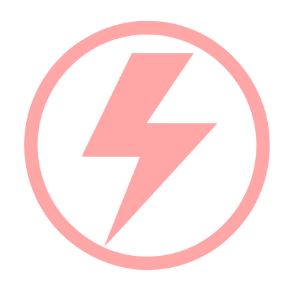 Lightning Bolt Circle Logo #ffa6a6