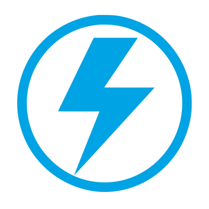 Lightning Bolt Circle Logo #00a3e4