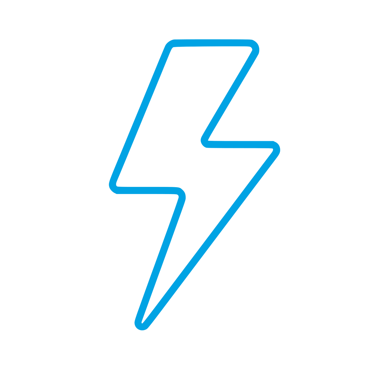 Lightning Bolt Outline Logo #00a3e4