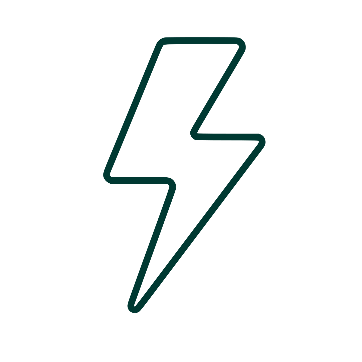 Lightning Bolt Outline Logo #003932