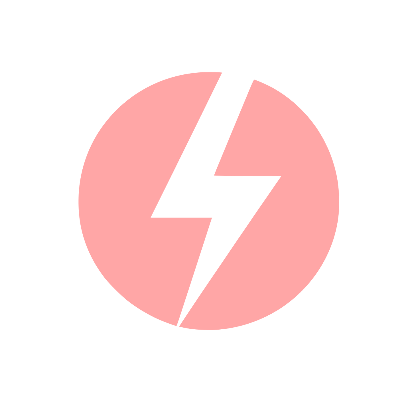 Lightning Bolt Circle Logo #ffa6a6
