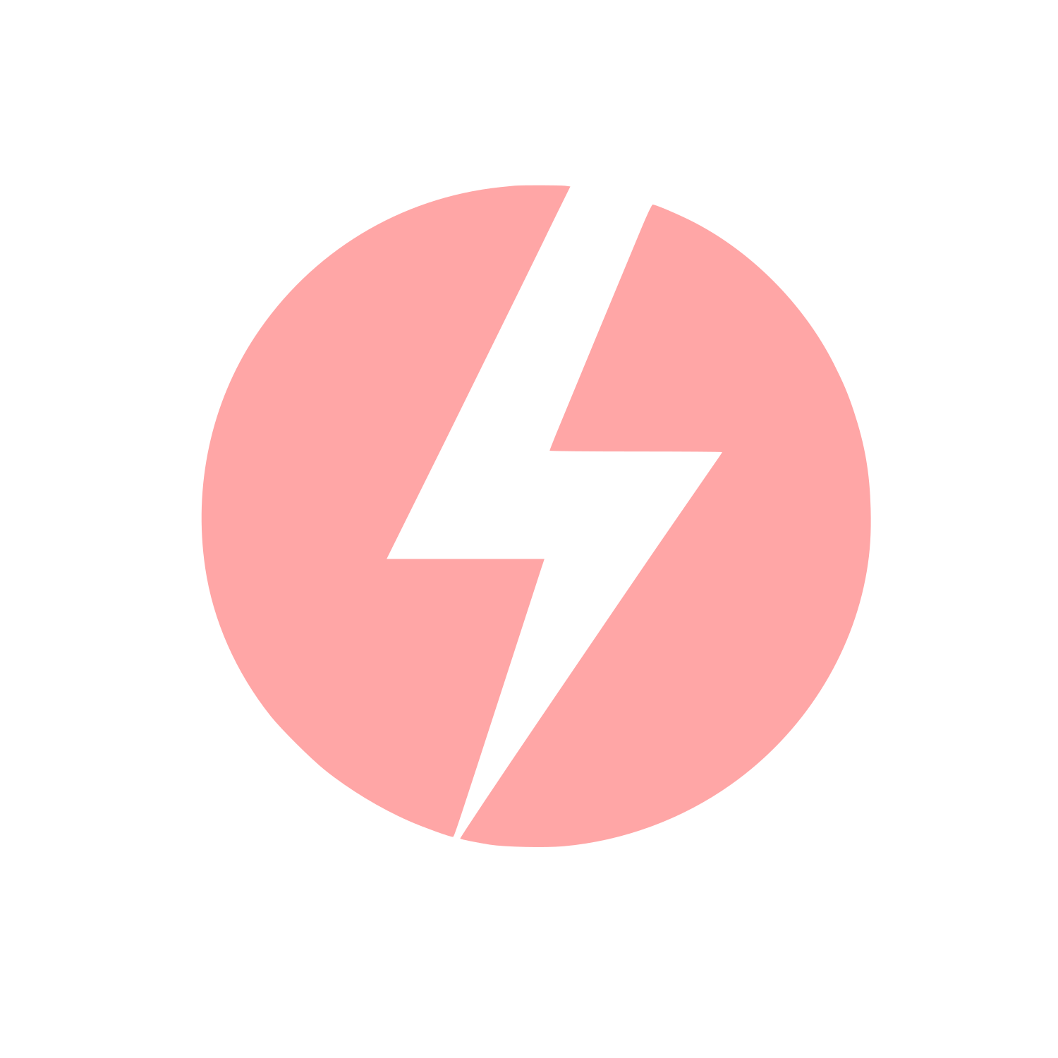 Lightning Bolt Circle Logo #ffa6a6