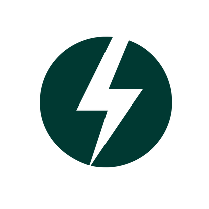 Lightning Bolt Circle Logo #003932