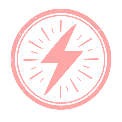 Lightning Bolt Circle Logo #ffa6a6