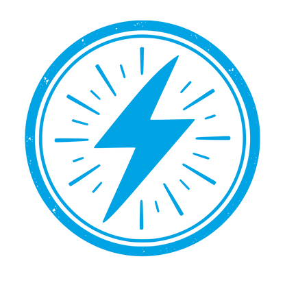 Lightning Bolt Circle Logo #00a3e4