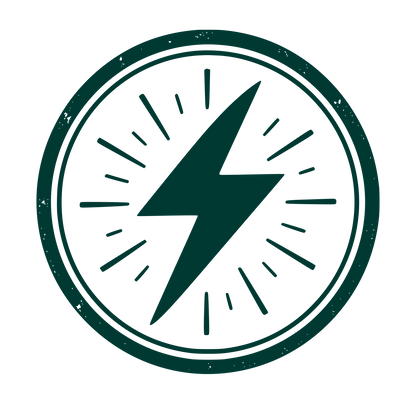 Lightning Bolt Circle Logo #003932