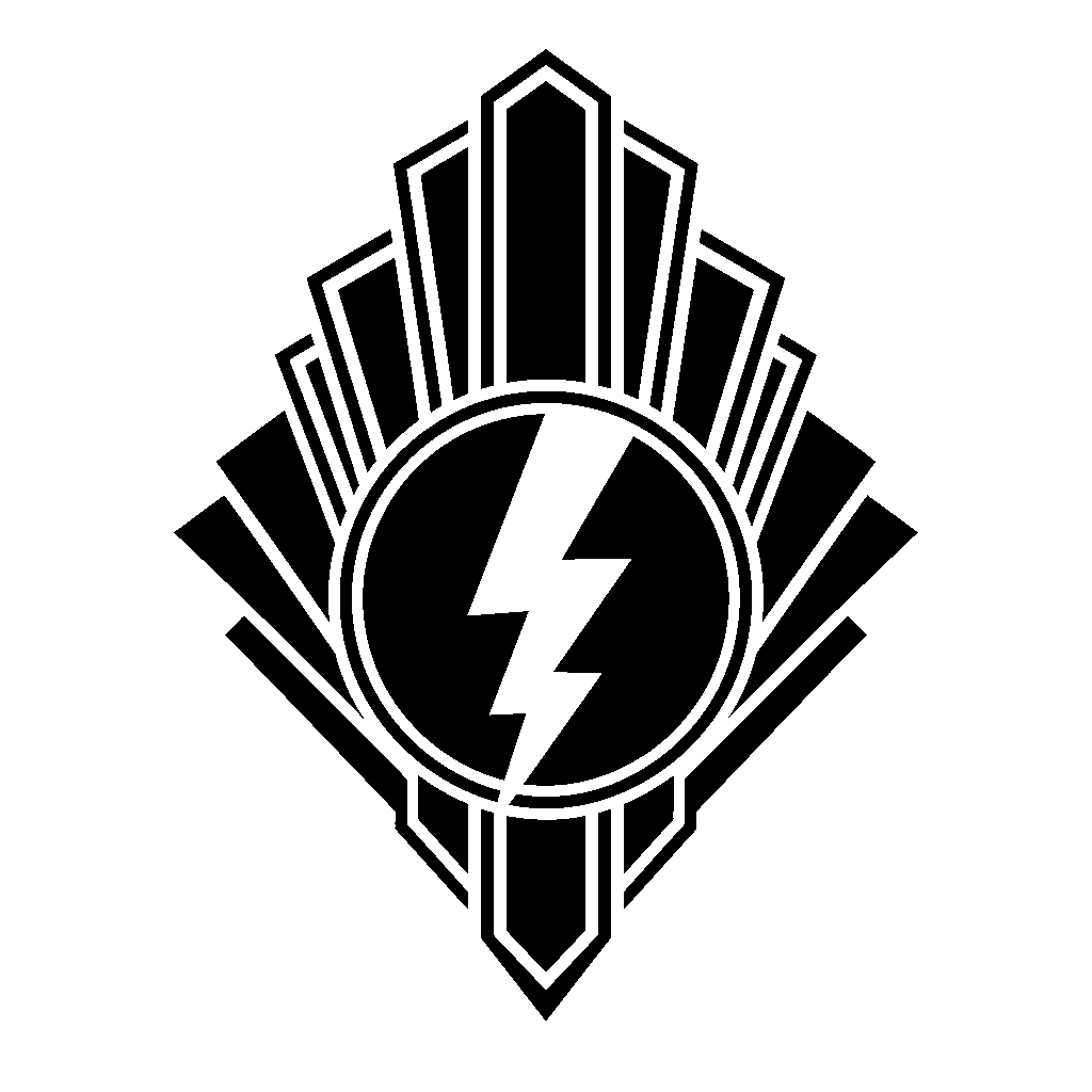 Art Deco Lightning Bolt Logo