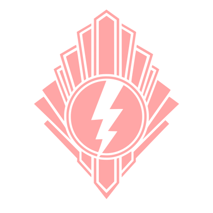 Art Deco Lightning Bolt Logo #ffa6a6