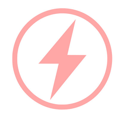 Lightning Bolt Circle Logo #ffa6a6