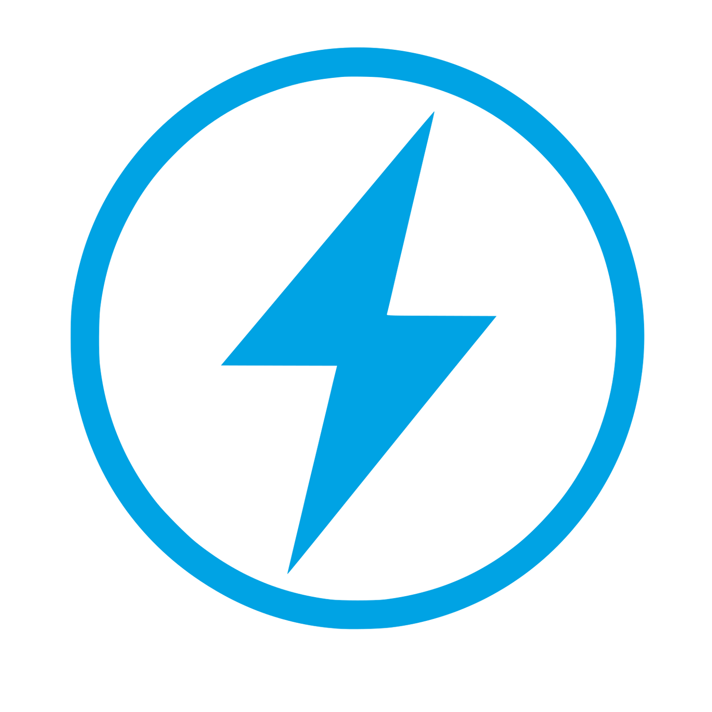 Lightning Bolt Circle Logo #00a3e4
