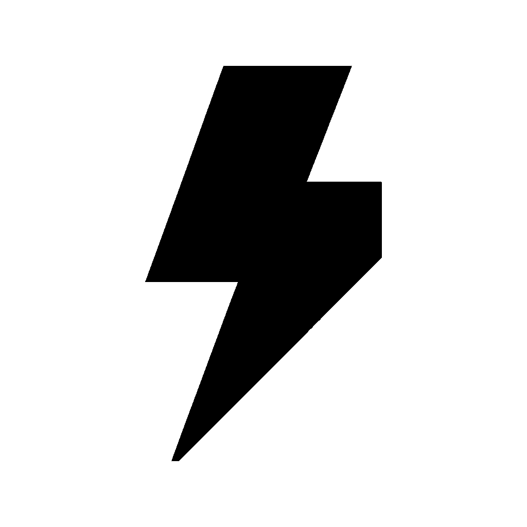 Lightning Bolt Silhouette Logo