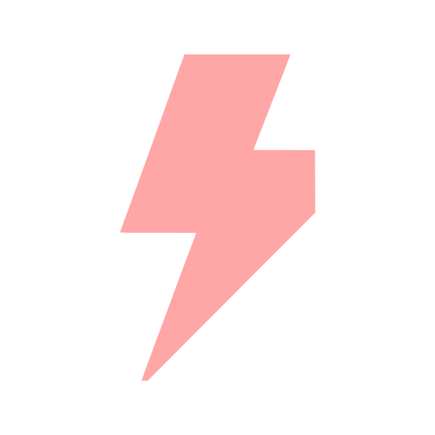 Lightning Bolt Silhouette Logo #ffa6a6