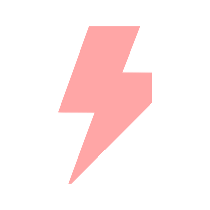 Lightning Bolt Silhouette Logo #ffa6a6
