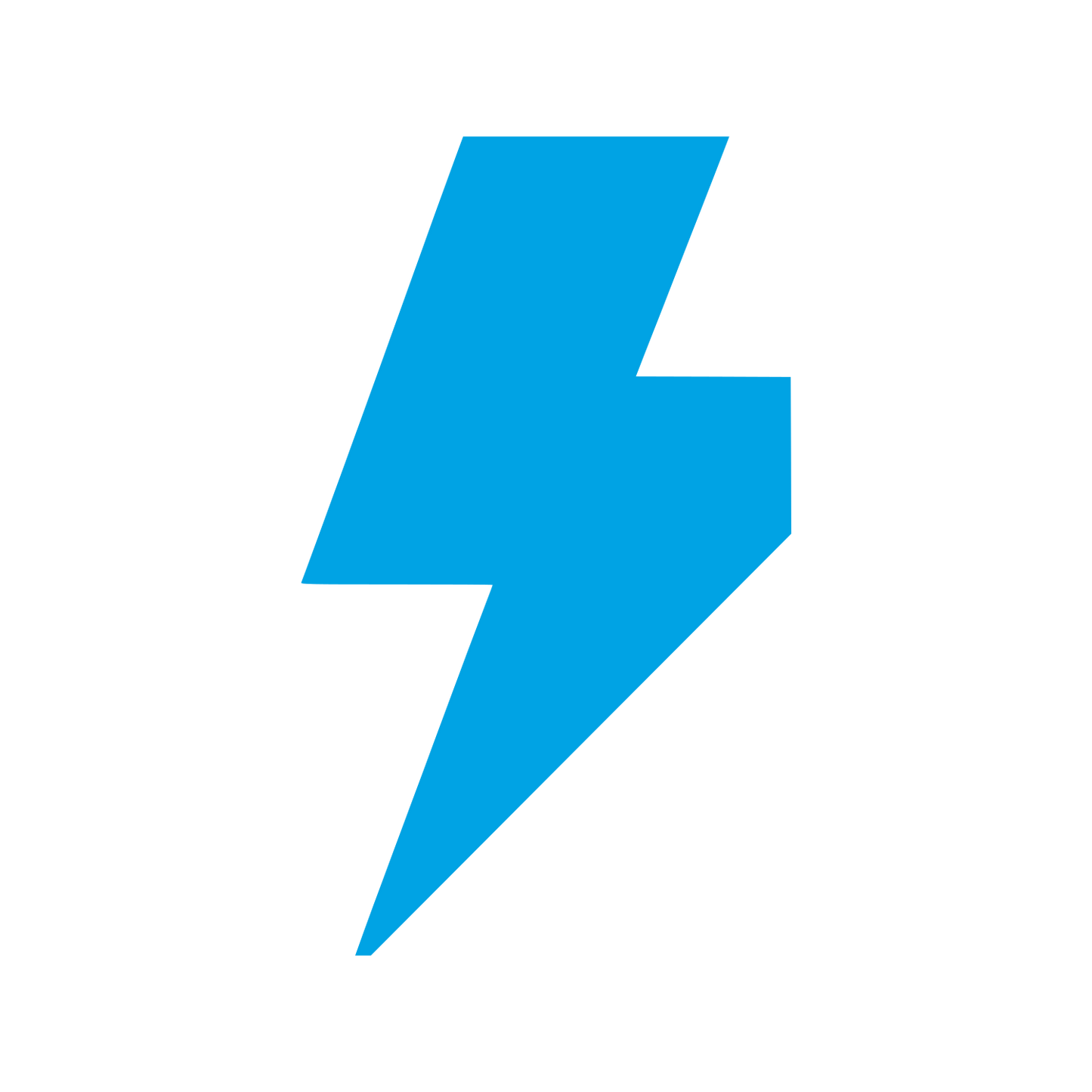 Lightning Bolt Silhouette Logo #00a3e4