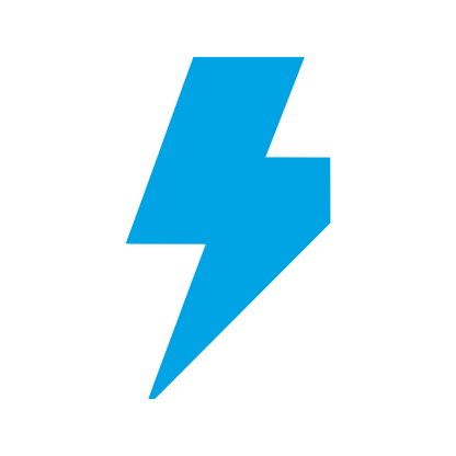 Lightning Bolt Silhouette Logo #00a3e4