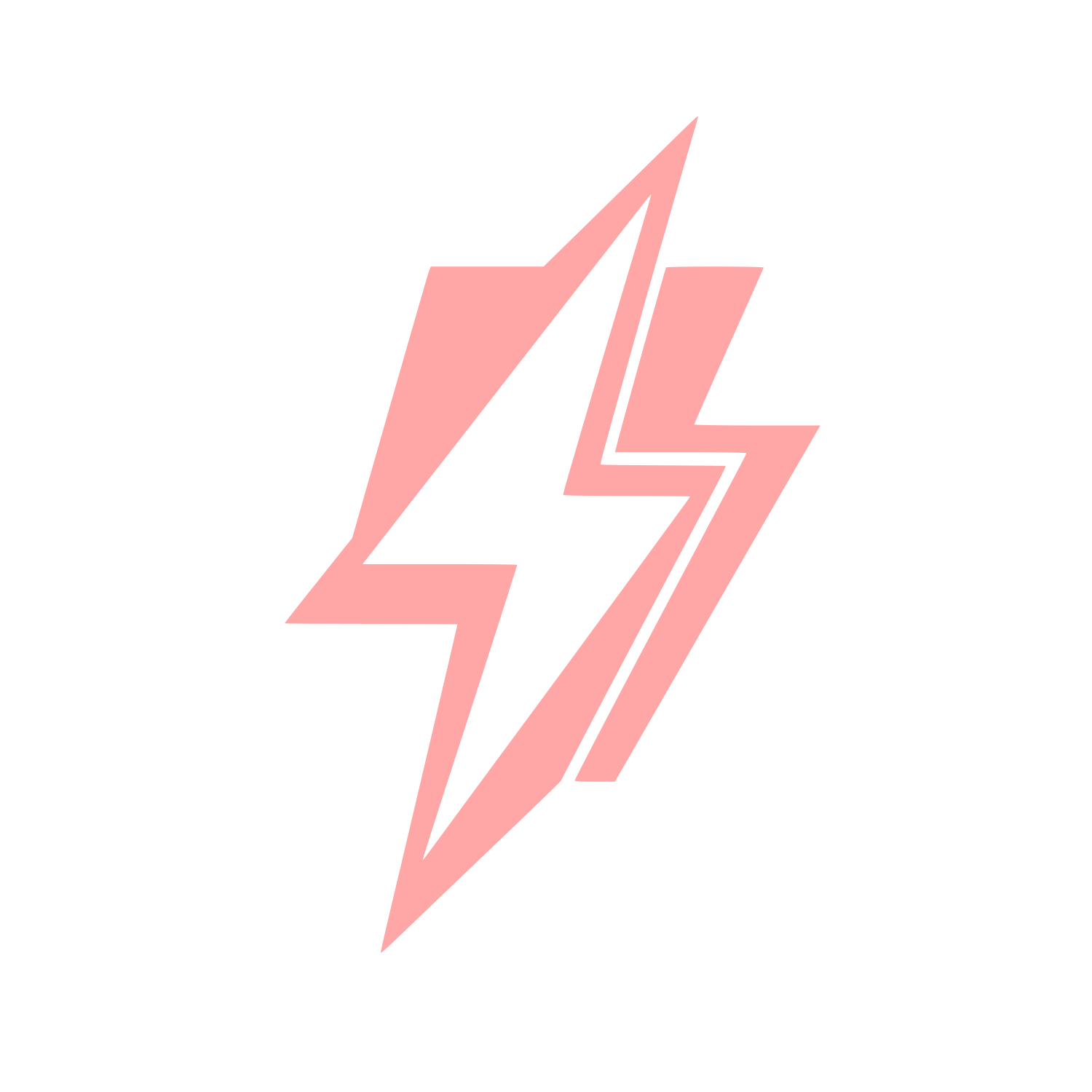 Double Lightning Bolt Logo #ffa6a6