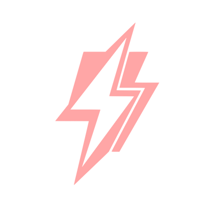 Double Lightning Bolt Logo #ffa6a6