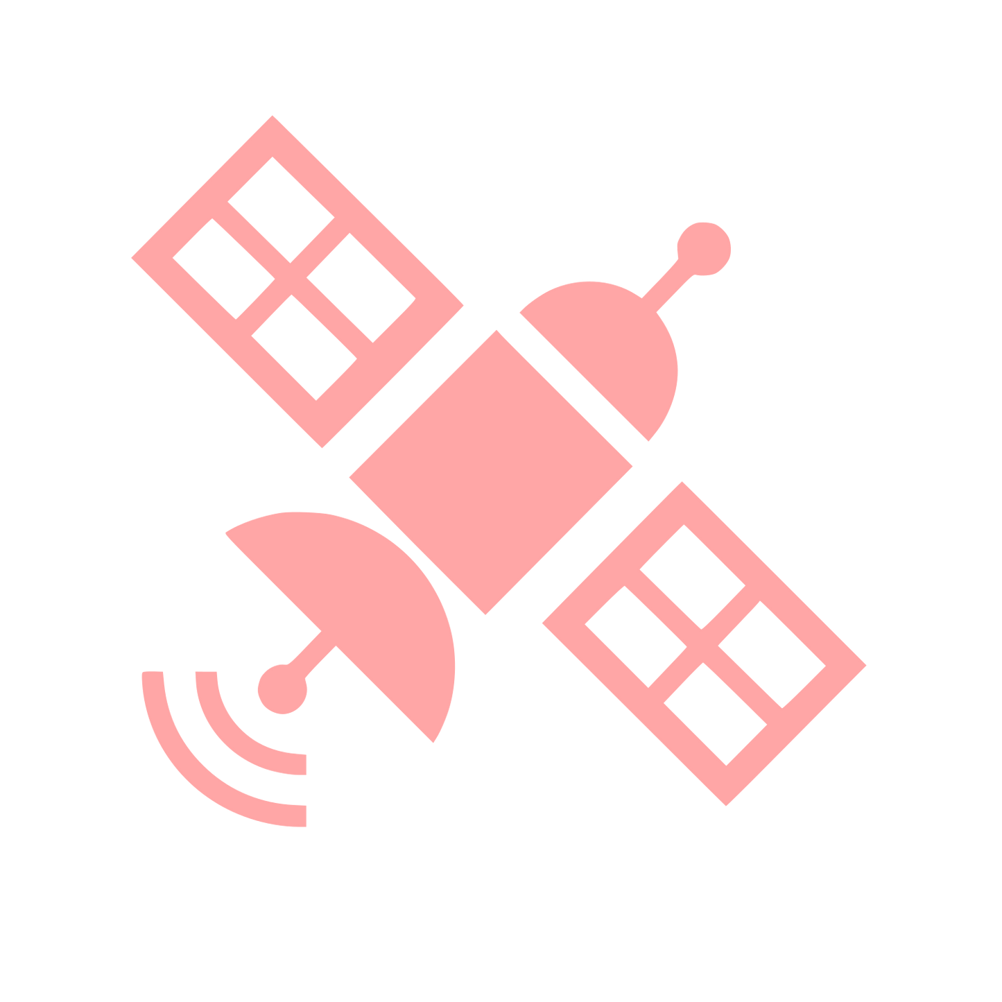 Satellite Signal Transmission Logo #ffa6a6