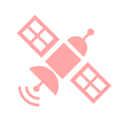 Satellite Signal Transmission Logo #ffa6a6