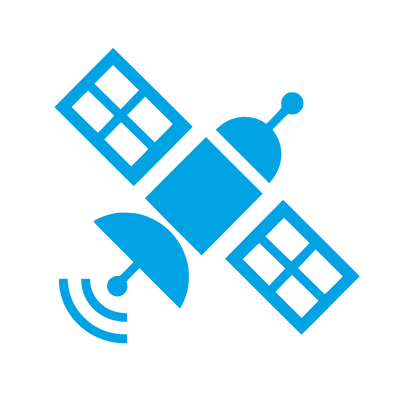 Satellite Signal Transmission Logo #00a3e4