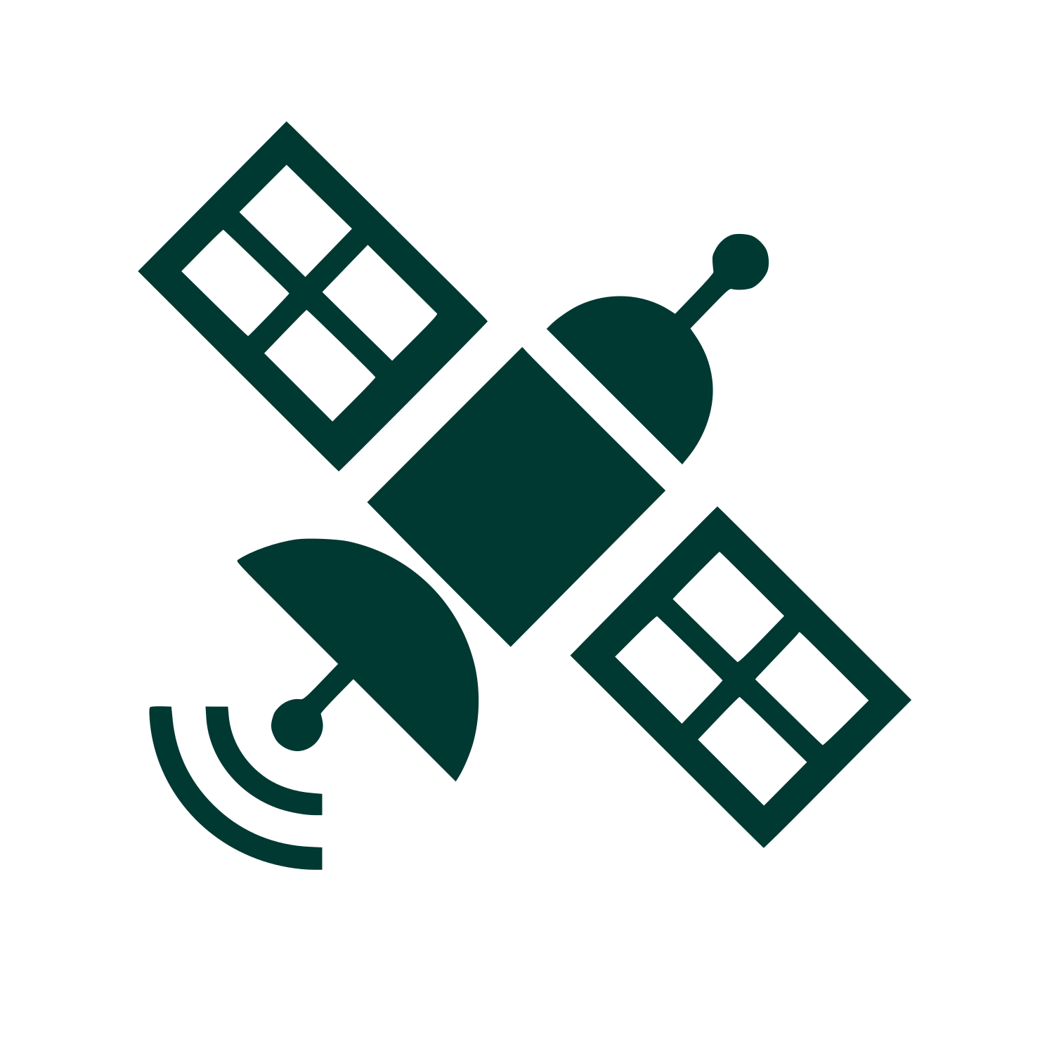 Satellite Signal Transmission Logo #003932