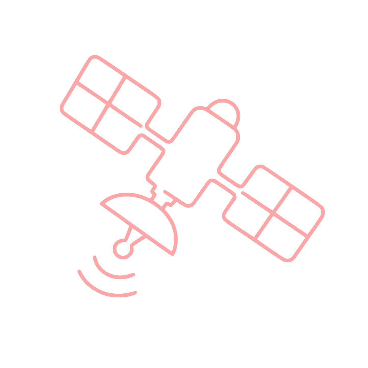 Satellite Dish Signal Logo #ffa6a6