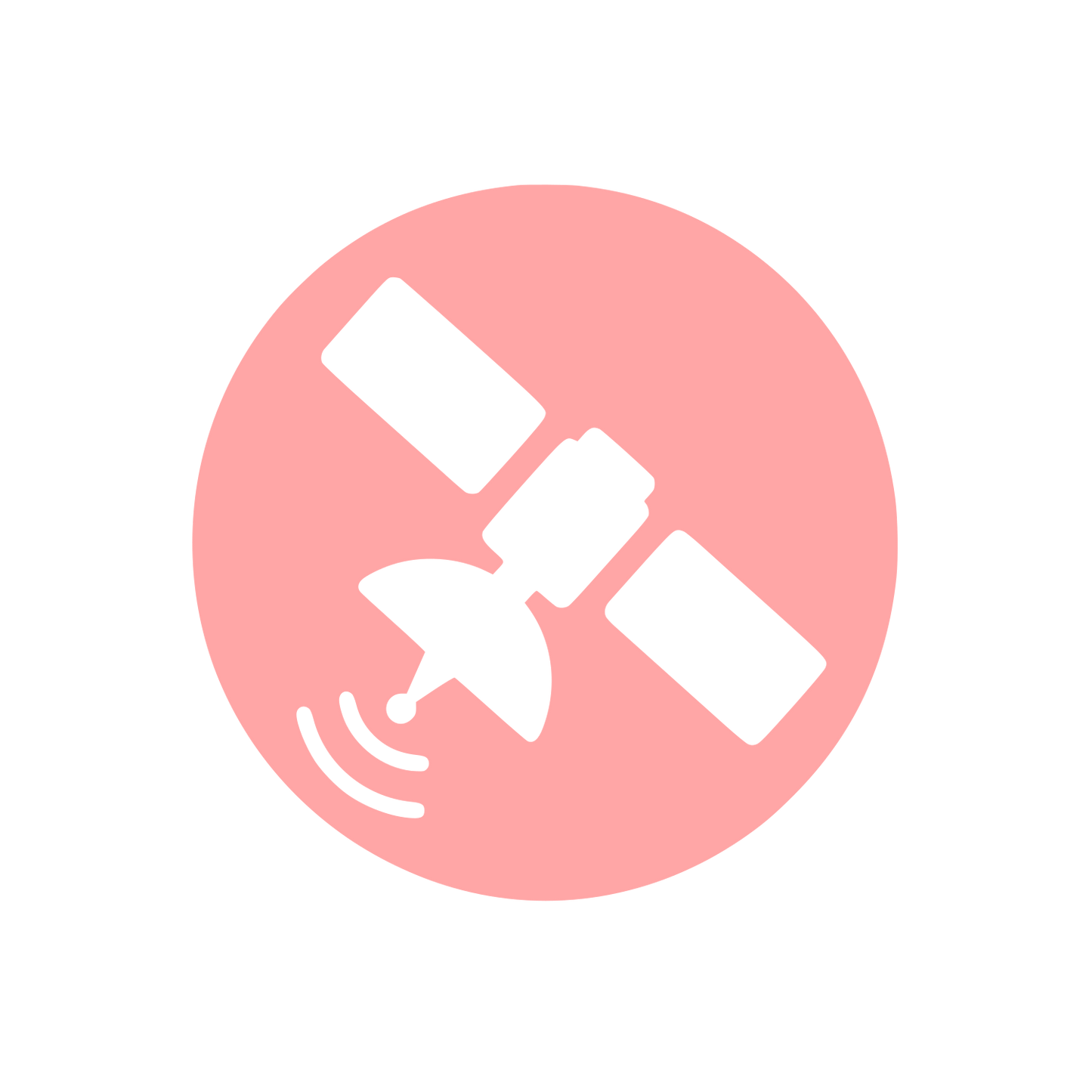 Satellite Dish Signal Logo #ffa6a6
