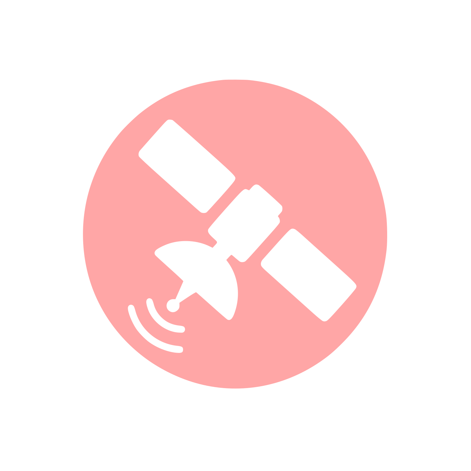 Satellite Dish Signal Logo #ffa6a6