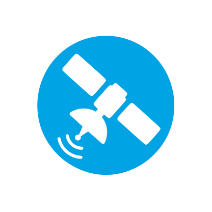 Satellite Dish Signal Logo #00a3e4