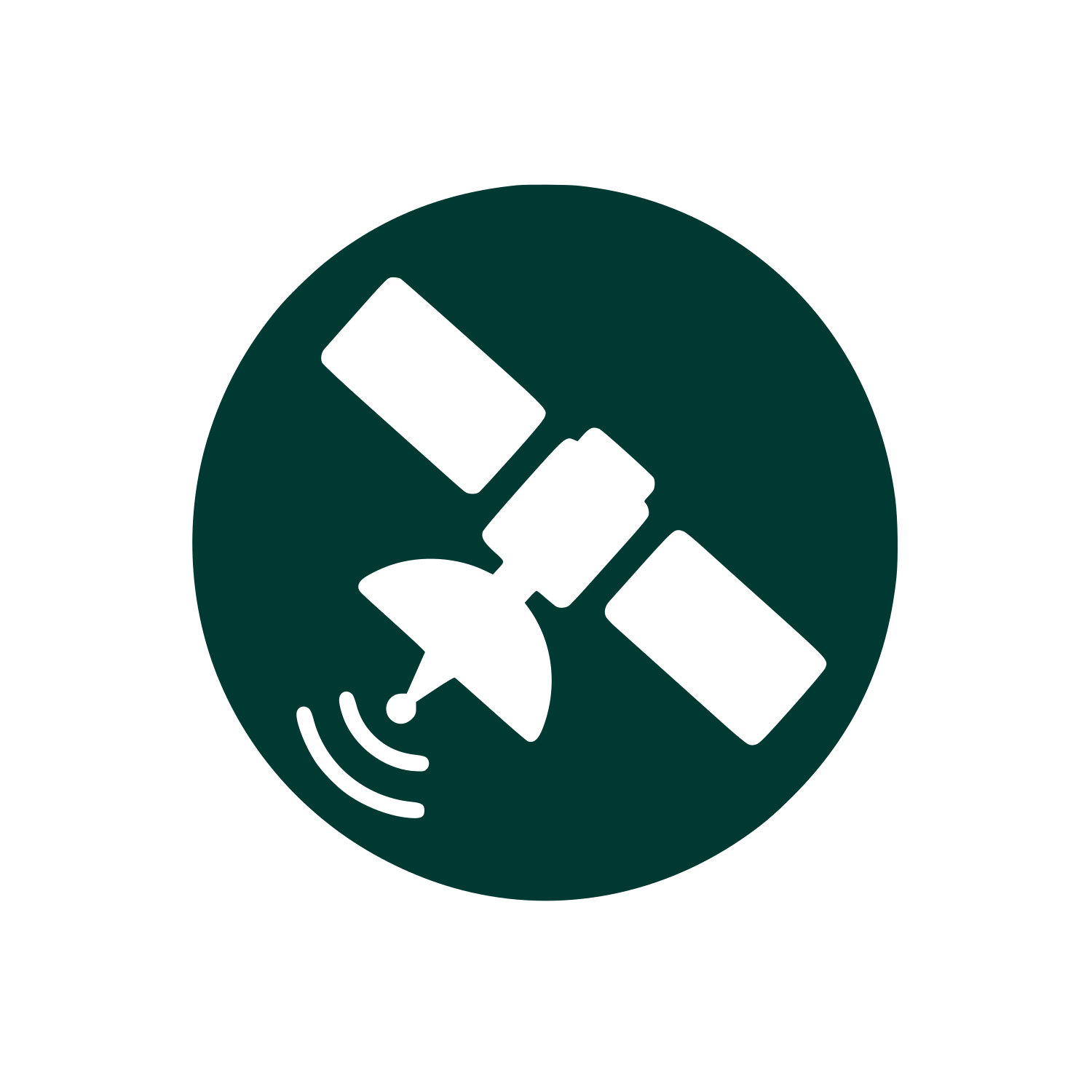 Satellite Dish Signal Logo #003932