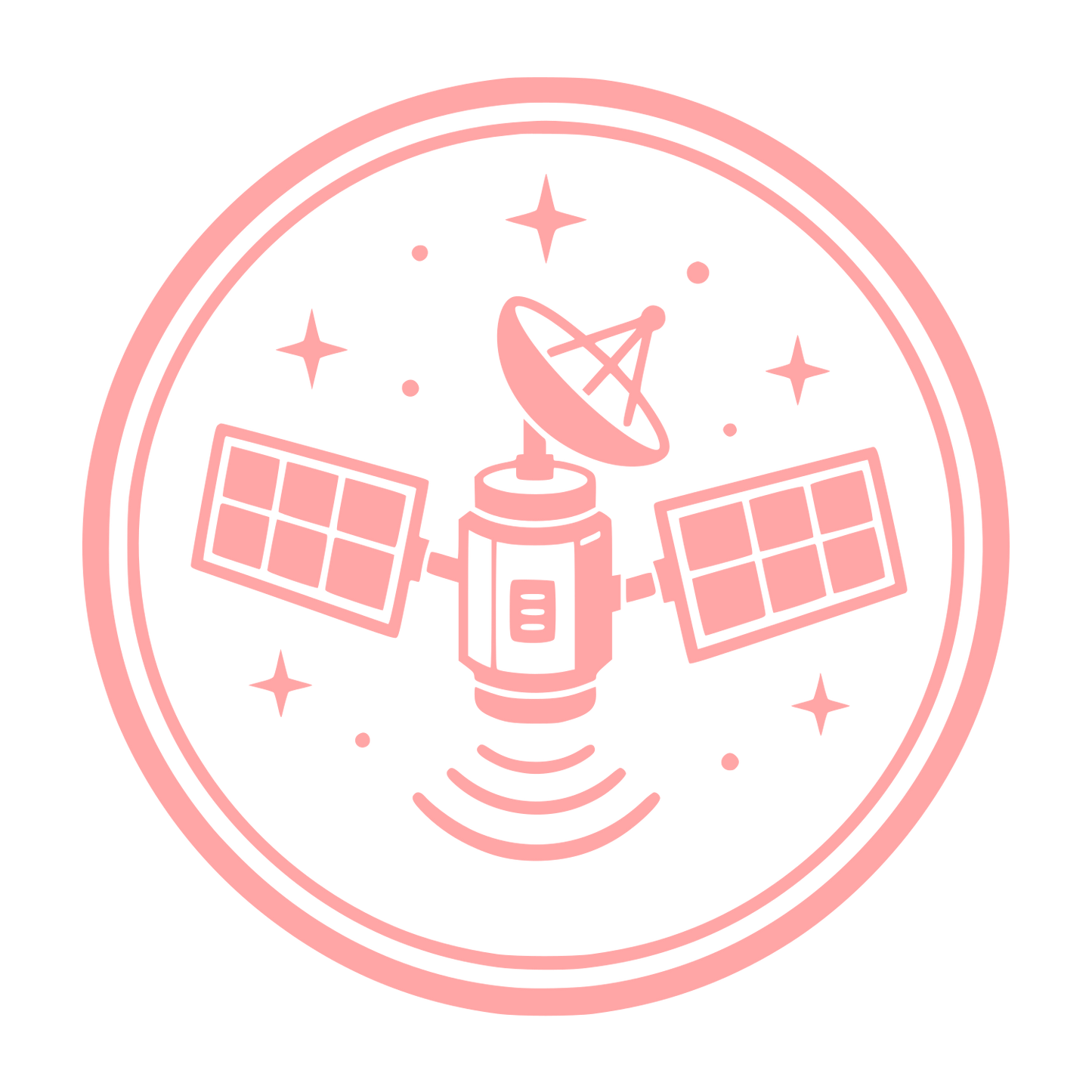 Satellite Dish Circle Logo #ffa6a6