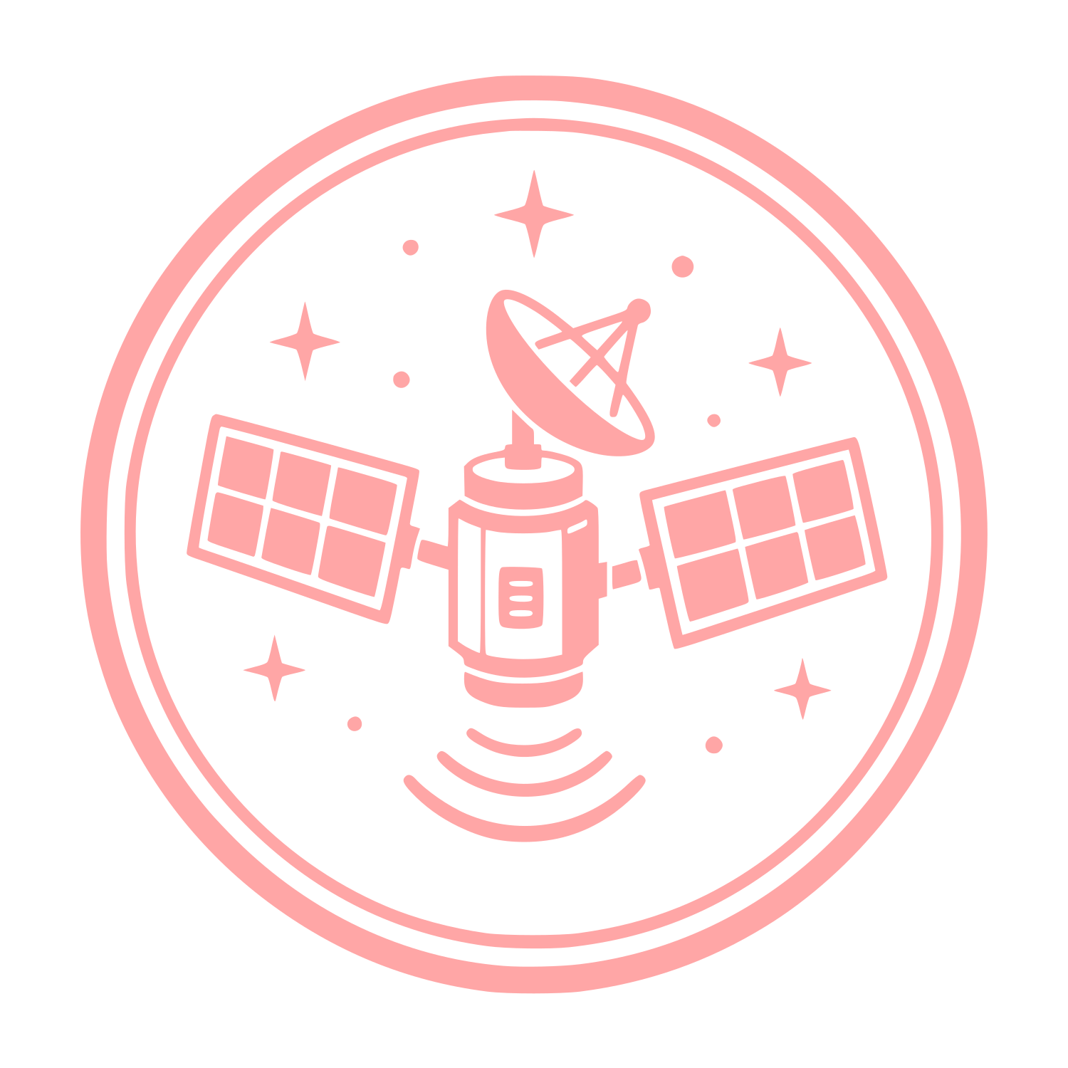 Satellite Dish Circle Logo #ffa6a6